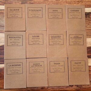 OPERA MINIATURE SERIES by Charlotte Lund, 1930, Set Of 12 Operas